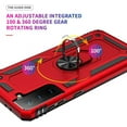 thumbnail image 3 of for Galaxy S21 Case,S21 5G Case,with HD Screen Protector, [Military Grade] Ring Car Mount Kickstand Hybrid Hard PC Soft TPU Shockproof Protective Case for Samsung Galaxy S21 5G 6.2 Inch (Red), 3 of 7
