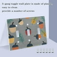 thumbnail image 3 of Yayeee Toggle Light Switch Wall Plate 2-Gang 4.56"x4.48" Decorative Outlet Cover, Cute Acorns Pattern, 3 of 7