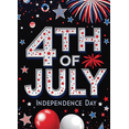thumbnail image 3 of Patriotic Stars Independence Day Fireworks Banner Colorful Balloons 4th July Celebration for Holiday Decor Party Event Festivities, 3 of 7