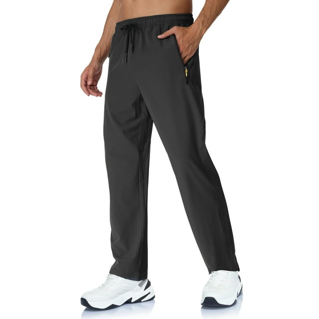 Pantalones deportivos Rapoo para hombre, de secado rápido, con bolsillos, talla L