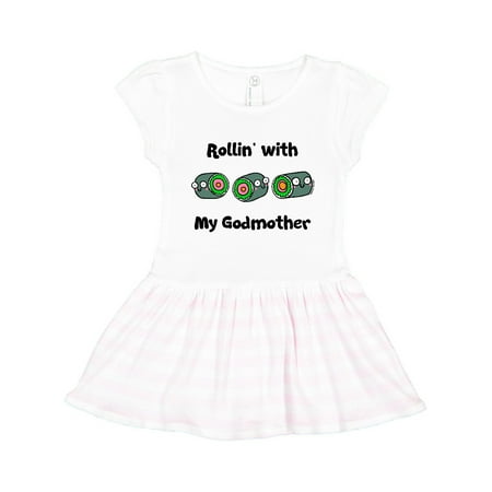 

Inktastic Rollin with my Godmother Gift Toddler Girl Dress