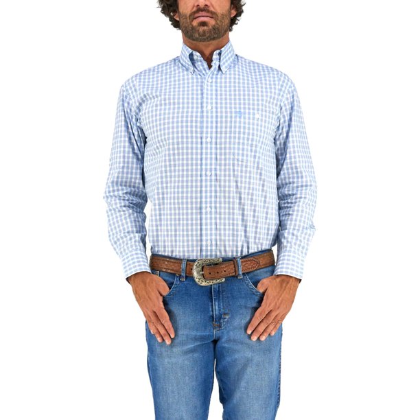 Camisa Vaquera Wrangler Hombre Manga Larga 745 blanco CH