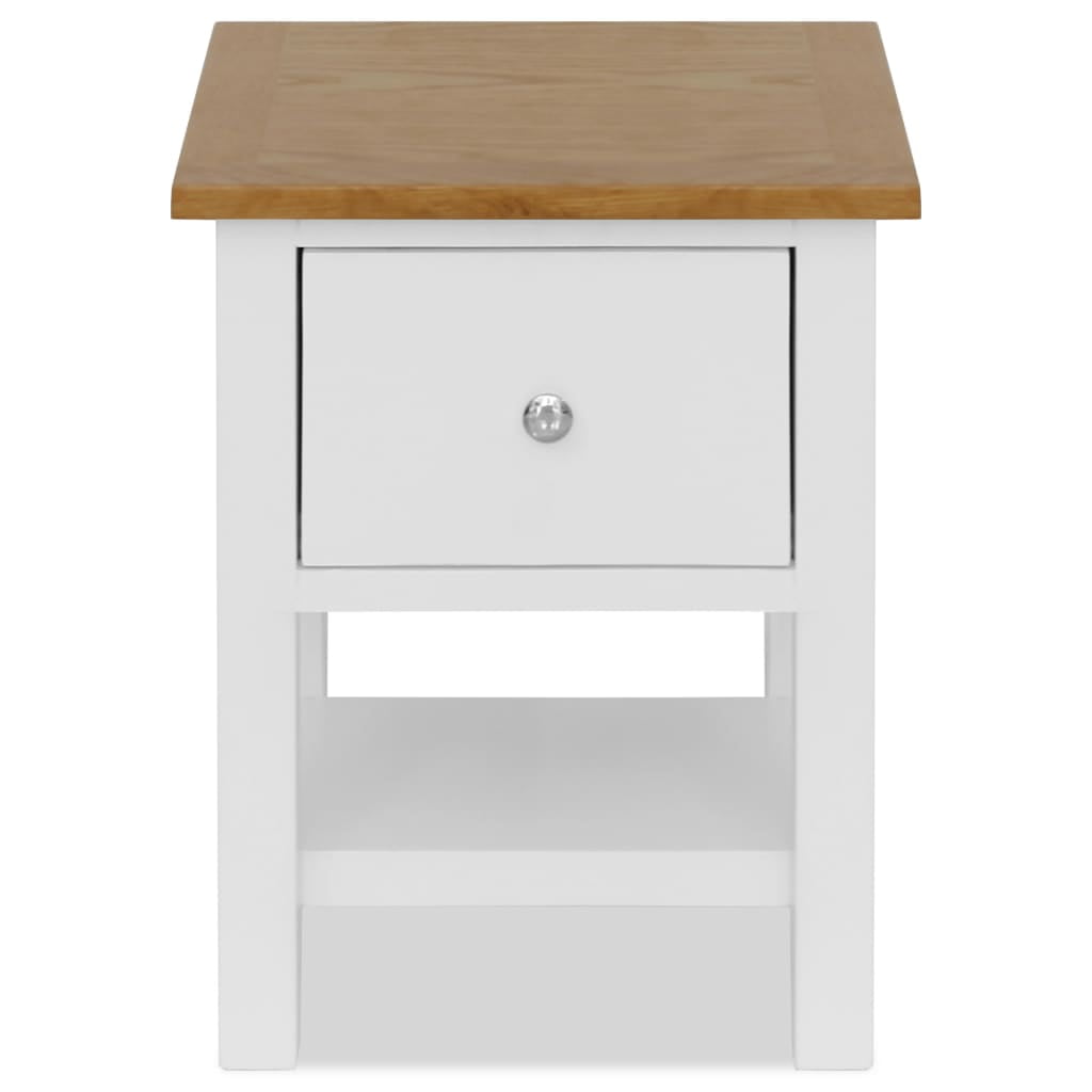 Kepooman Storage Cabinet Nightstand with 1 Drawer for Bedroom Study Room, White Kepooman Storage Cabinet Nightstand with 1 Drawer for Bedroom Study Room, White