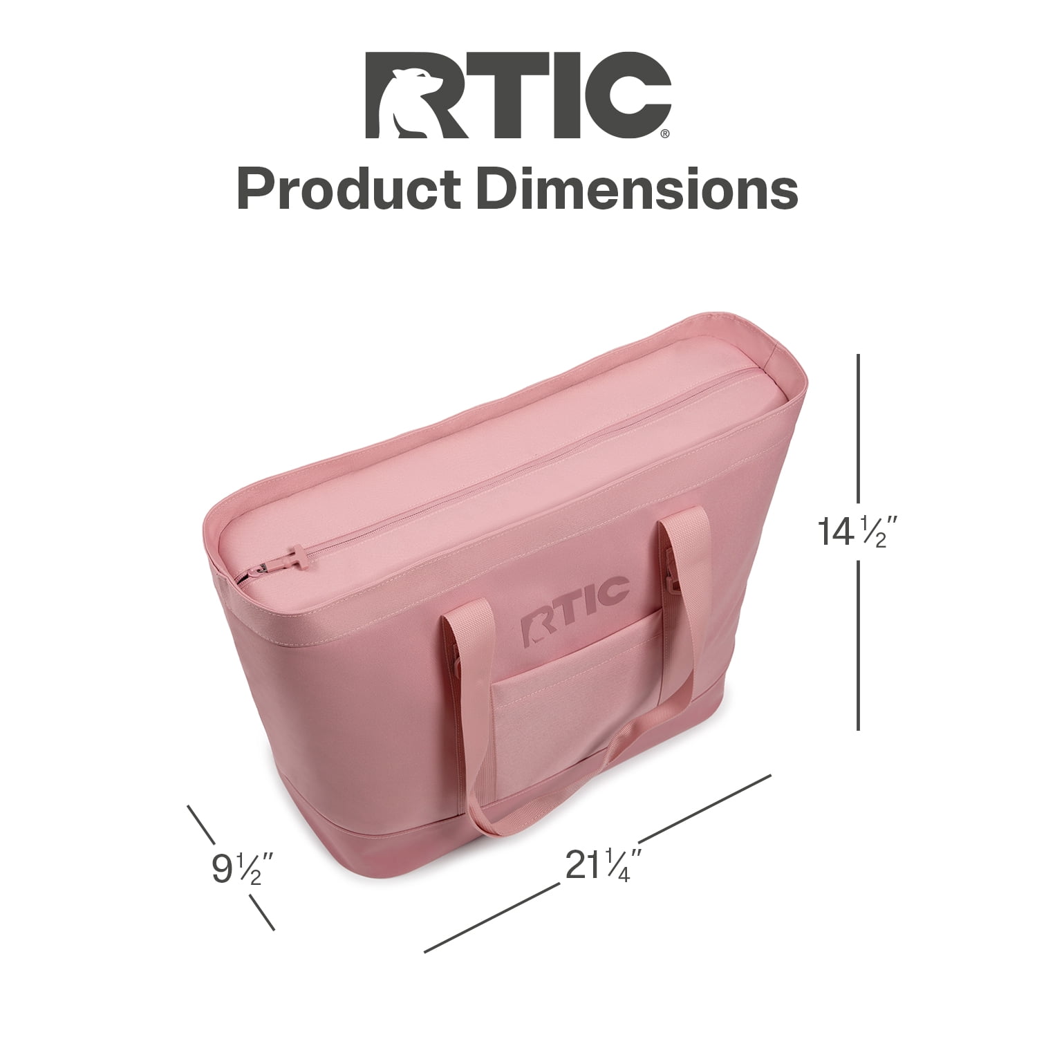 RTIC Everyday Insulated Tote Bag 35 ltr Insulated Cooler Bag Leak Free Interior Dusty Rose Walmart
