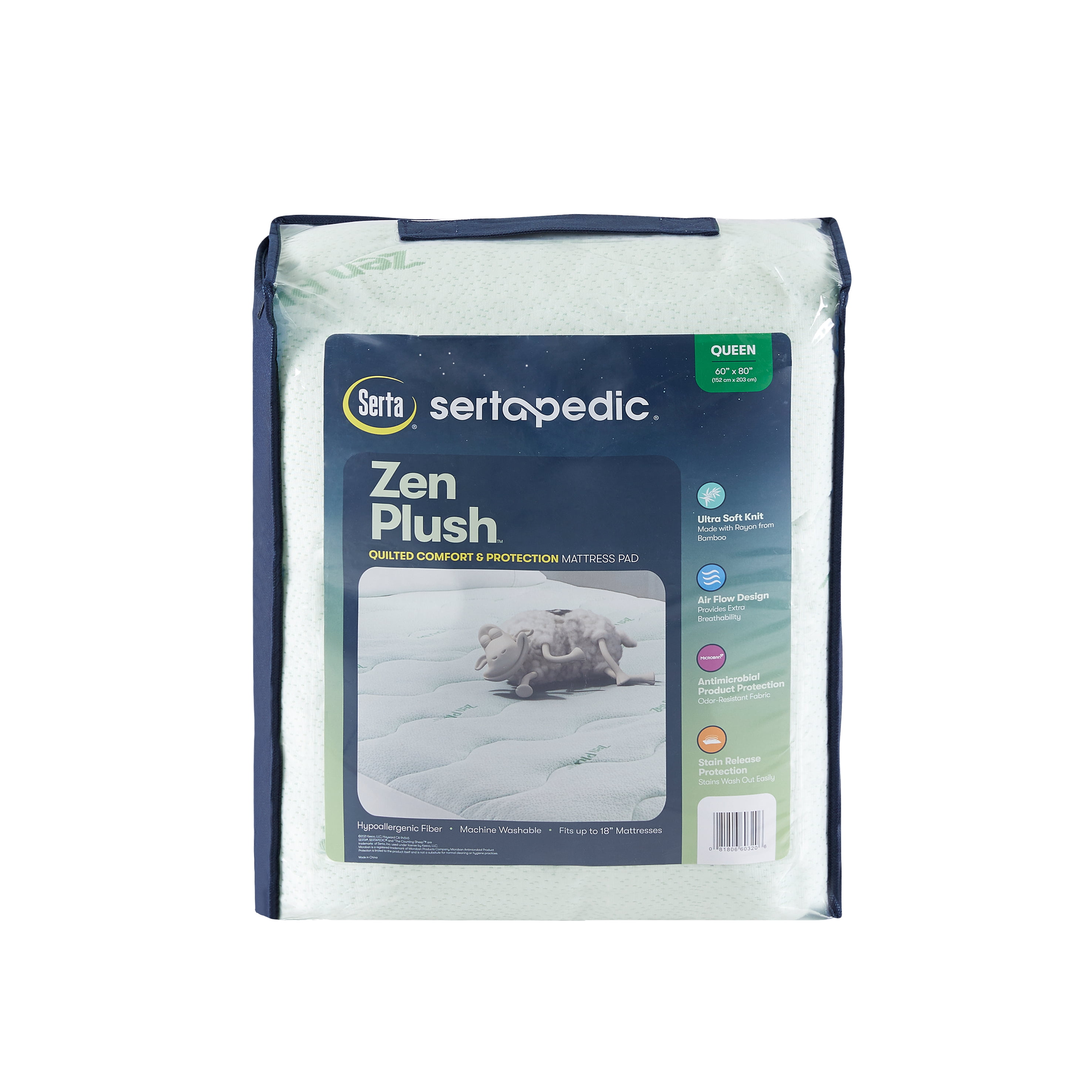 Sertapedic Zen Plush Mattress Pad, King
