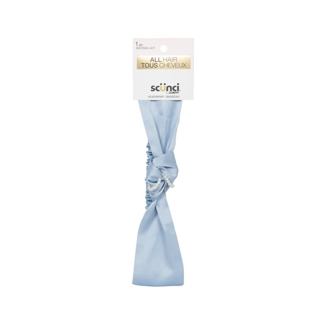 Scünci Satin Blue Headwrap