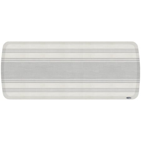 GelPro Contemporary/Traditional Stripes Gray/White Kitchen Mat  20 in x 48 in