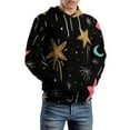 thumbnail image 5 of Colorful Stars And Moons Pattern Men's Women New Sweatshirt Hoodie Men's Plus Size Sweatshirt Hooded Sweatshirt 3d Printed Street Men's Cloth, 5 of 6