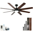 thumbnail image 2 of 72" Ceiling Fans with Lights and Remote, Indoor Outdoor, for Kitchen Living Room Patio, 6 Speed Reversible Quiet DC Motor, Dual Finish 8 Blades, 2 of 5