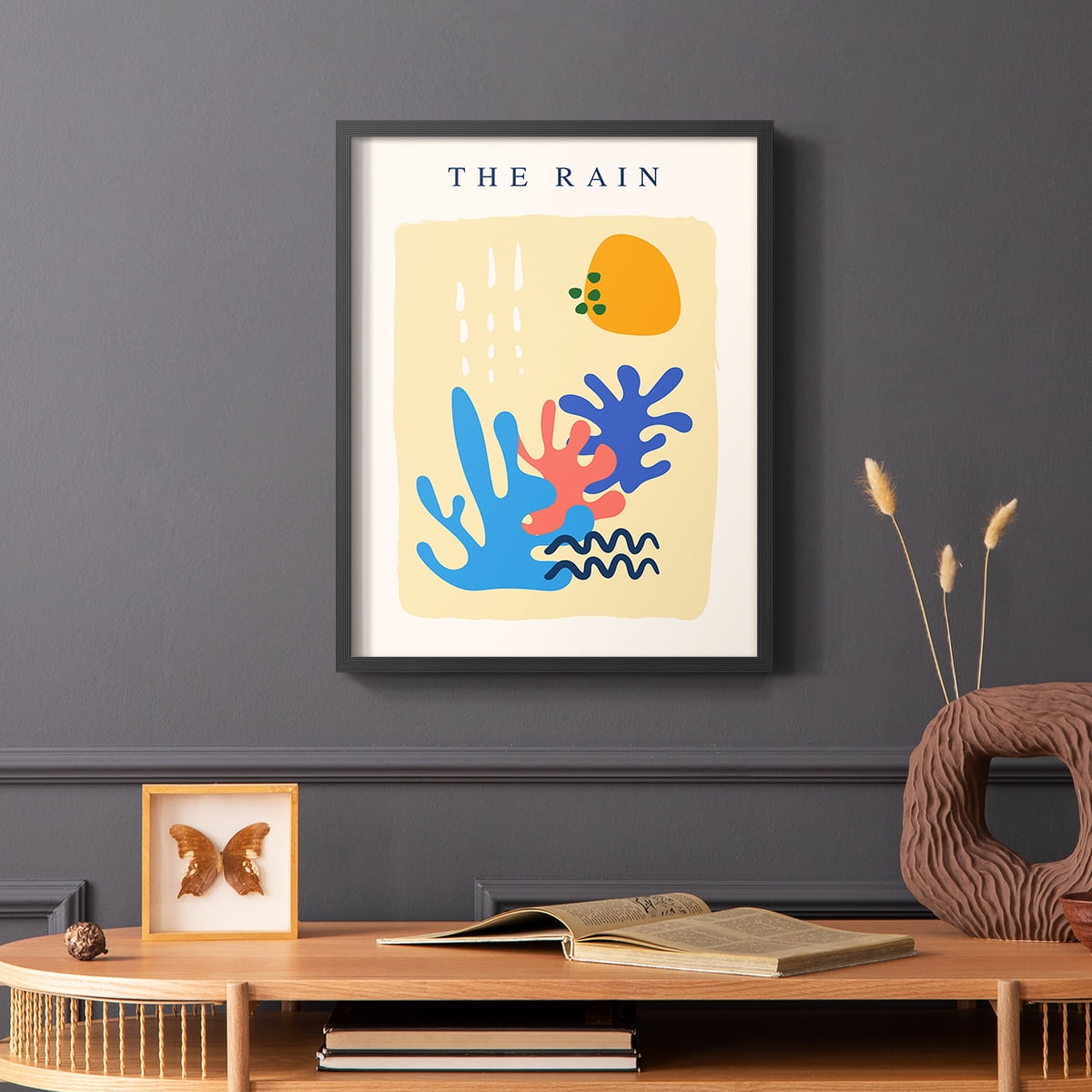 Matisse CDLXIV in Black Solid Wood Framed Print No Nail Hanging