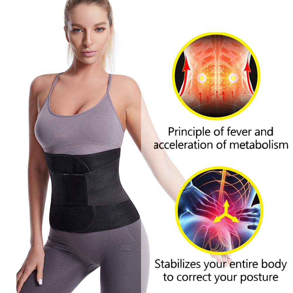 Postpartum Belly Band Abdominal Binder Belly Wrap C section Recovery Belt  Back Support Waist Shapewear Compression Wrap,black,black,M，G82348 