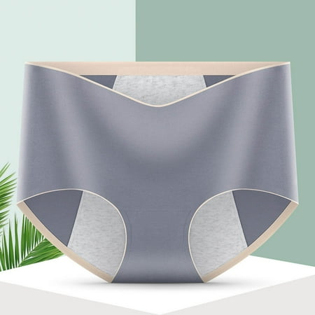 Price Buster: Panty  Ropa Interior de Mujer  Women s High Waisted Underwear Soft Breathable Panties Stretch Briefs Seamless Ladies Briefs SOPATENOR Gray M
