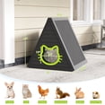 thumbnail image 4 of LOJIAWOWE Outdoor Cat House for Weatherproof Shelter, Triangle Resin Cat Enclosure with Moisture & Odor Resistance for Feral Cats (Black), 4 of 8