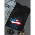 thumbnail image 3 of Usa Flag Fading Away, W/text T-Shirt Women -Image by Shutterstock, Female XX-Large, 3 of 4