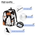 thumbnail image 3 of Vsdgher Halloween Ghosts And Pumpkins Print Canvas Backpack Travel Rucksack Unisex Knapsack 15.7/17.7Inch Laptop Backpack for Work,College-Medium, 3 of 5