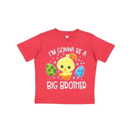 

Inktastic Easter I m Gonna Be a Big Brother with Green and Blue Eggs Gift Toddler Boy Girl T-Shirt