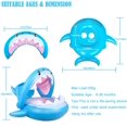 thumbnail image 4 of Bouée pour Bébé avec Auvent Gonflable Requin pour Enfants de 6 à 36 Mois, 4 of 5