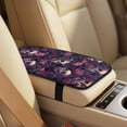 thumbnail image 4 of Xixirimido Car Seat Covers Front Seats Leather Universal Fit for Cars, Vans, Trucks, SUV, Set of 5 Car Seat Protector with Seatbelt Covers & Center Console Cover, Gothic Skulls Roses Floral, 4 of 8