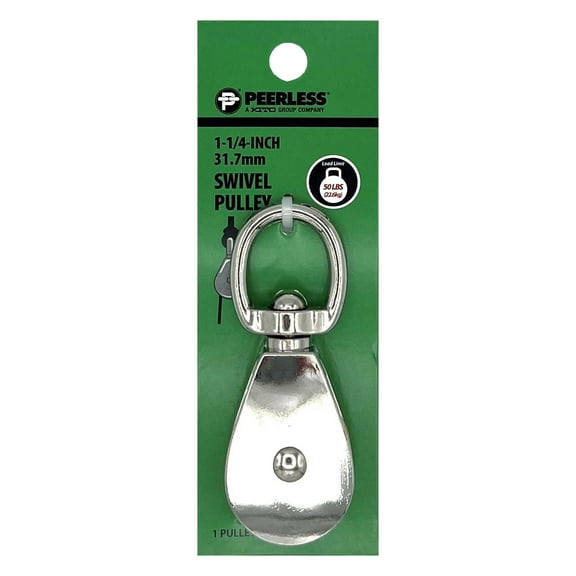 1 1/4" Swivel Pulley, Zinc, Peerless Chain Company, #4730138
