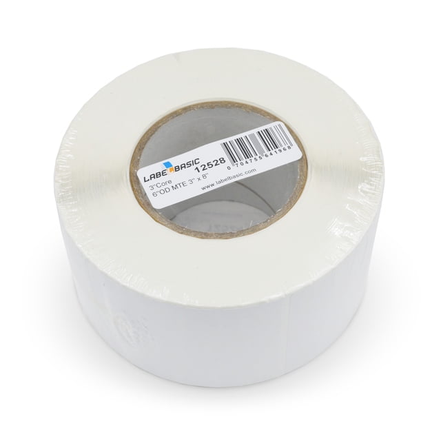 3" x 8" Matte Inkjet Label Rolls 350 Labels Per Roll, 3 Inch Core, 6 Inch OD