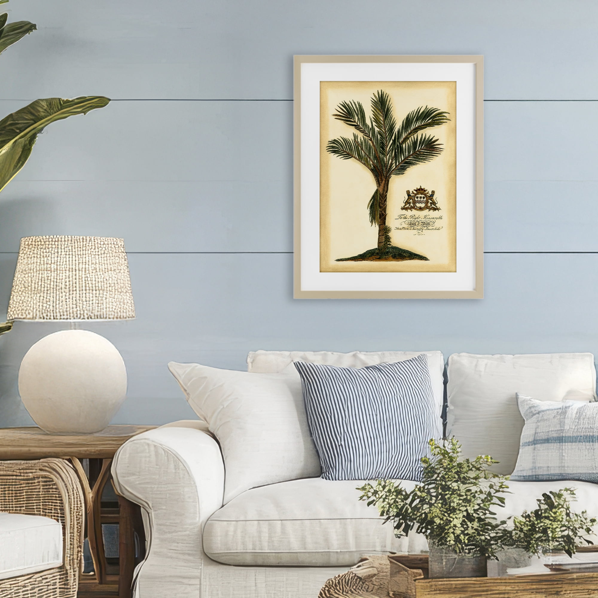 Stupell Industries Vintage Colonial Palm Birch Framed Print Under Glass, design by Vision Studio