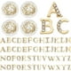 thumbnail image 1 of 104 piezas (4 juegos) de letras doradas con pedrería para uñas, 26 dijes de letras con pedrería de la A a la Z, rellenos de resina con pedrería, dijes dorados para uñas con el alfabeto., 1 of 9