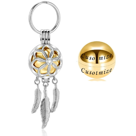 Personalize Cremation Jewelry Dream Catcher Urn Keychain for Ashes Human Pet Ashes Keyring Keepsake Mini Urns For Ashes