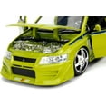 thumbnail image 2 of Jada Toys Fast & Furious 1:24 Brian's Mitsubishi Lancer Evolution VII Die-cast Car, Toys for Kids and Adults, Lime Green 99788, 2 of 12