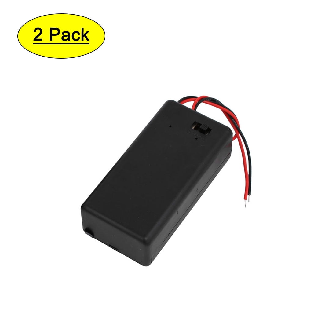 5PCS DC 9V Volt Battery Clip Holder Box Case w/ Wire Lead ON/OFF Switch Cover 