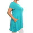 thumbnail image 2 of Women's Plus Size Side Pockets Loose Fit Short Sleeves T-Shirt Tunic Top, 2 of 4