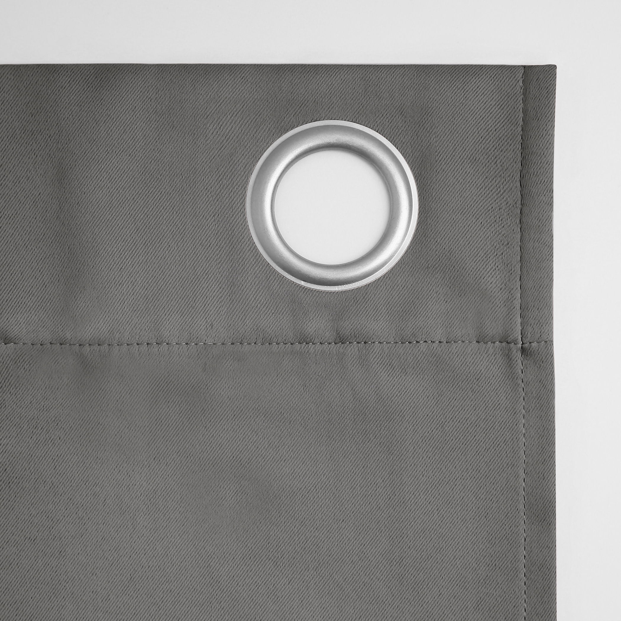 Sun Zero Nolan 1-Piece Energy Saving Blackout Grommet Curtain Panel, 54"x95", Charcoal