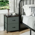 thumbnail image 3 of Eunos Nightstands for Bedroom Set of 2, Small Bedside Table End Table for Closet, Charcoal Grey, 3 of 6