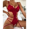 thumbnail image 1 of Conjunto de lencería de talla grande para mujer, sujetador de encaje con perspectiva, conjunto de liga con Tanga calado, ropa interior Sexy para mujer, producto sexual Tan Jianjun unisex, 1 of 2