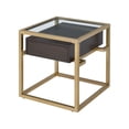 thumbnail image 2 of Table de bout Yumia d'ACME, doré et verre transparent, 2 of 2