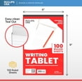 thumbnail image 2 of E-CLIPS USA Ruled Writing Tablet Small Note Pads, 9” x 6”, 100-Sheet Pad, 3-Pack, 2 of 7