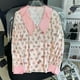 thumbnail image 3 of Pijamas De Seda De Manga Larga para Mujer, Traje De Pijama con Estampado De Flores, Seda De Hielo De Alta Calidad, Se Puede Usar Fuera De La Casa, Pijamas, 3 of 4