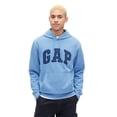 thumbnail image 1 of Sudadera con capucha GAP para hombre con el logotipo Heritage, azul viento, talla L, 1 of 3