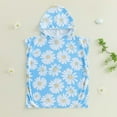 thumbnail image 7 of RUTAYY Children Girls Terry Robe Cartoon Hooded Beach Towel Oversized Soft Hooded Towel Wrap With Hoo In Bath Pool Beach Bohemian Clothes, Light Blue, 4-5 Years, 7 of 7