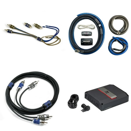 Kicker LX1250.1, KISL & Amp Install Kit, 1250w Mono Class-D Subwoofer Amp (51LX12501)