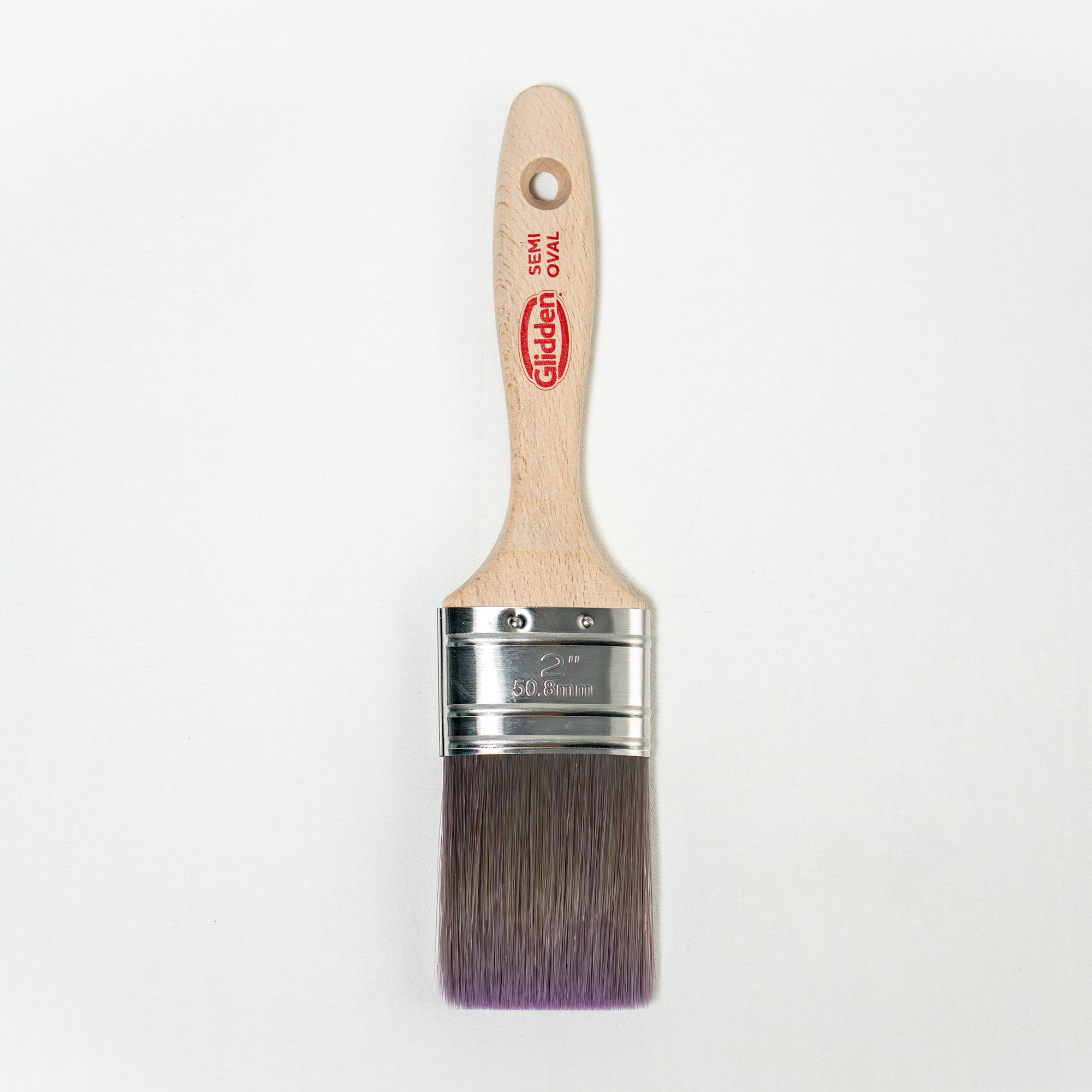 (3 pack) Glidden Semi-Oval Paint Brush with Wood Handle, Flat Sash, 2 Inch