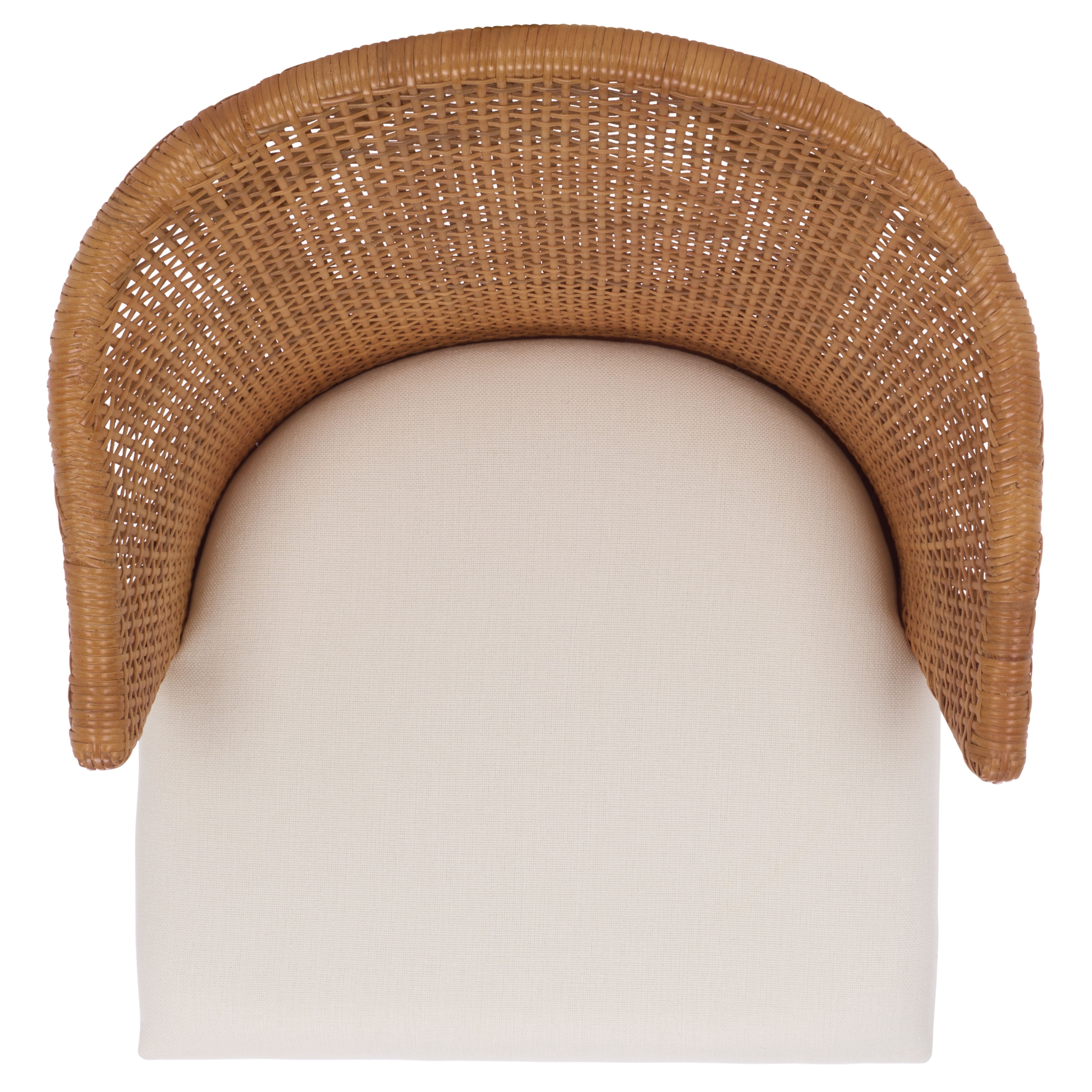 Safavieh Mura Modern Wood and Rattan Dining Arm Chair, Honey/ Ivory