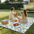 thumbnail image 4 of Blue Green Eucalyptus Outdoor Rug for Patio/Deck/Porch, Non-Slip Large Area Rug 5 x 7 Ft, Spring Botanical Leaves Weeping Indoor Outdoor Rugs Washable Area Rugs, Reversible Camping Rug Carpet Runner, 4 of 8