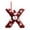 X, variant on 26 Letters Christmas Tree Decoration Pendant, Christmas Tree Personalized DIY Ornaments, Xmas Tree Hanging Decor (O)