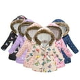 thumbnail image 2 of YTDSCS Toddler Kids Girls Winter Waisted Coats Hooded Warm Outerwear Thickened Cotton Coat Jacket for Girls 4-10+ Years Old, 2 of 9