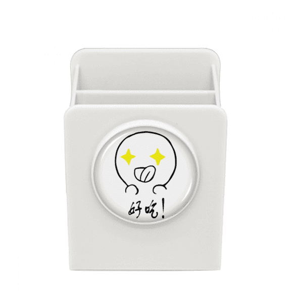 Delicious Black Cute Chat Face Cartoon Desk Pencil Holder Cup Pen Organizer