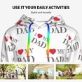 thumbnail image 6 of Hoodies for Women - I Love My Dad Comfrt Colour Drawstring Women'S Fashion Hoodies & Sweatshirts, Fall Outfits Clothes for Women 2024 Pullover with Kangaroo Pocket, 6 of 7