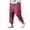 #416-Red, variant on Men's Hip Hop Harem Pants Joggers Linen Drawstring Elastic Waist Baggy Drop Crotch Sweatpants Trousers