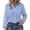 Light blue, variant on 2026 Spring Summer Cotton Linen Shirt for Women Lapel Long Sleeve Pleated Belt Loose Fit Solid Color Casual Blouse for Daily Beach Work Lavender L by Duoif
