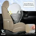 thumbnail image 5 of LAONNVIR Car Seat Covers Full Set Fit for Ford Ranger 2007-2024 Waterproof Breathable Leather Seat Protector with Airbag Compatible Automotive 5 Seat Cushions Cover (Beige), 5 of 7