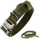 thumbnail image 1 of Tactical Dog Collar, Nylon, Adjustable, K9 Collar, Heavy Duty Metal Buckle with Handle and Tactical Bungee Dog Leash, Nylon (XL, Army Green), 1 of 5